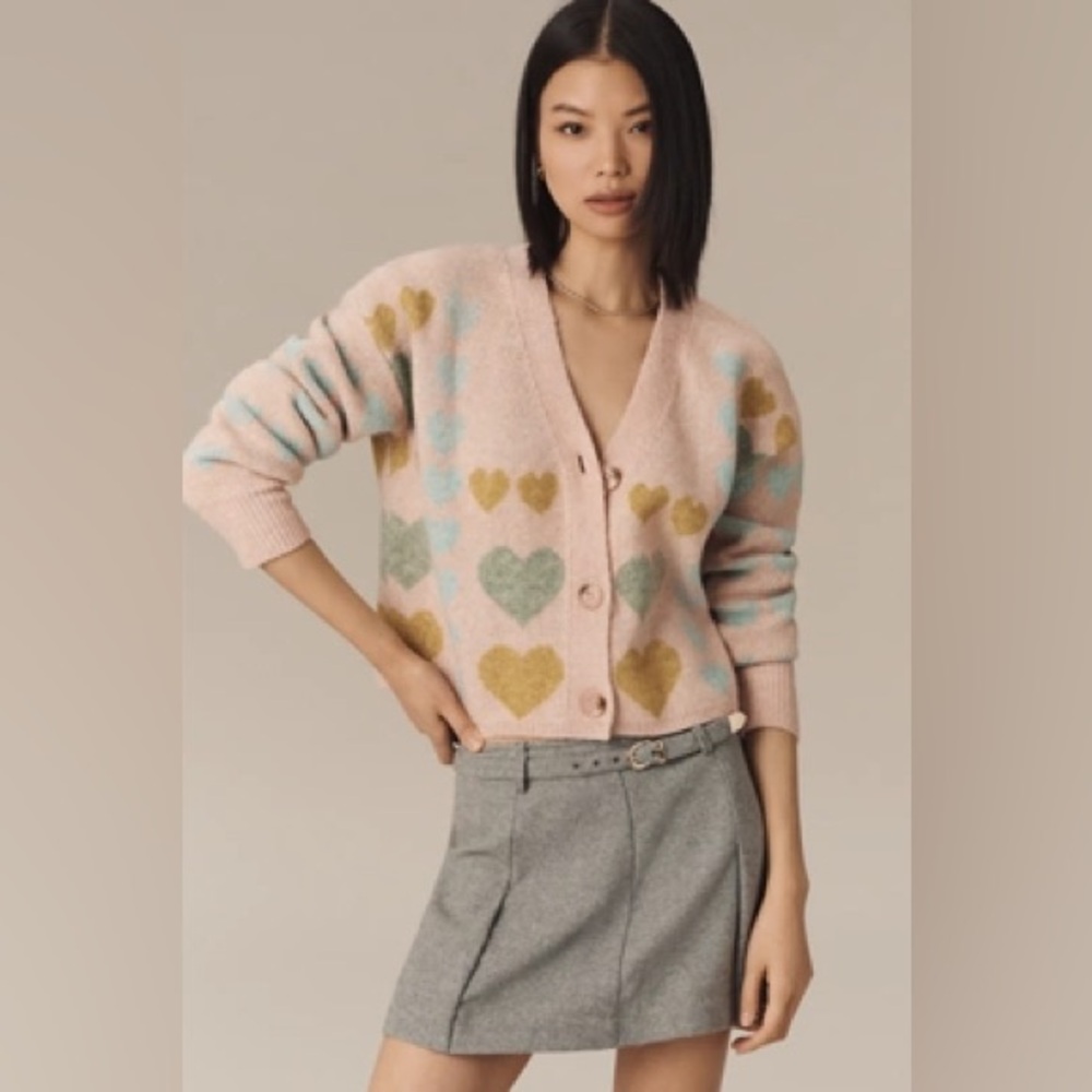 Free the Roses Multicolor Heart Cardigan - Picture 3 of 6